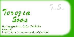 terezia soos business card