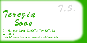 terezia soos business card